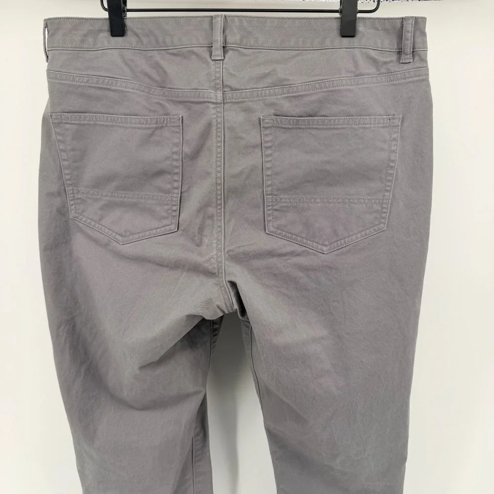 UNTUCKit‎ Straight Fit 5-Pocket Pants Gray Stretch Cotton Chinos 35x32 Mens